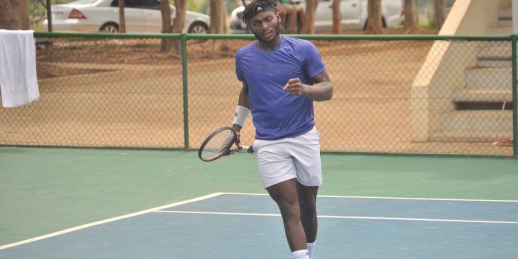 Henry Atseye on the tennis court