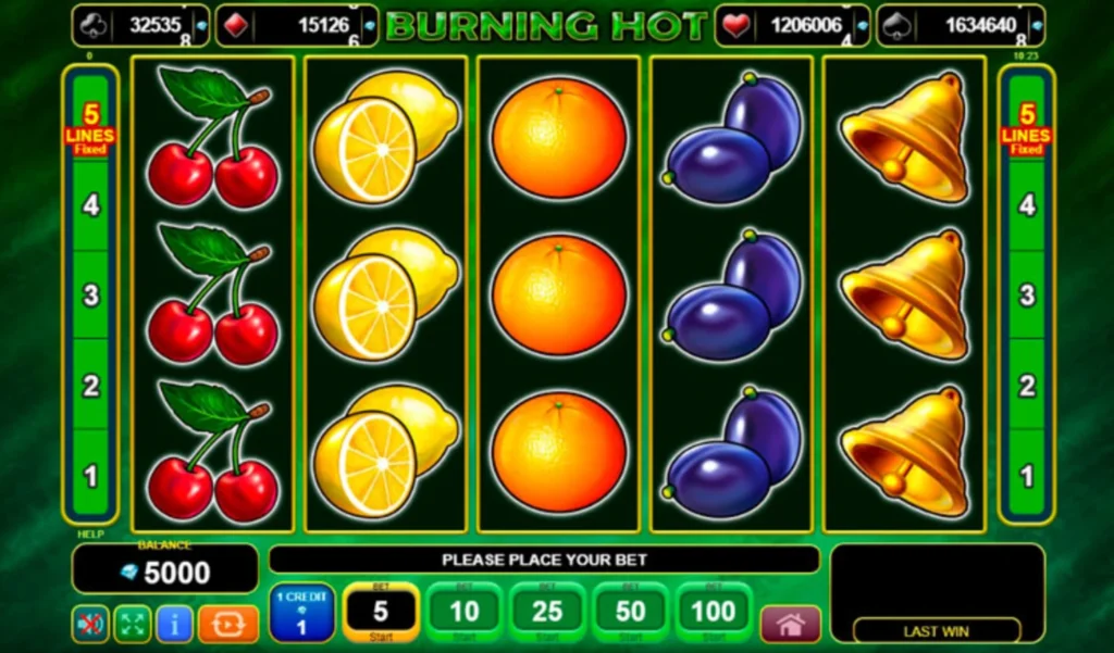burning hot casino